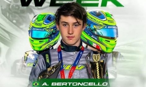 Piloto Arthur Bertoncello participa do mundial de kart em Lonato na Italia